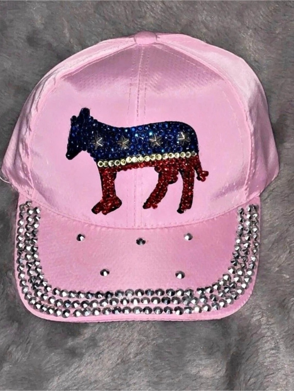 A&O Pink Sequin Democrat Hat New with tag